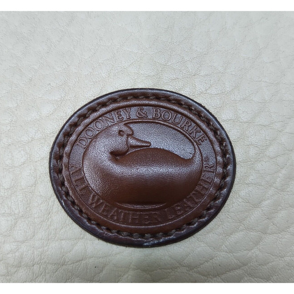 Dooney & Bourke Ivory Pebbled Leather Top Handle Satchel Bag - VTG Made in USA - Picture 4 of 16